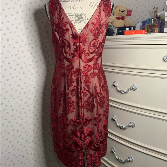 Calvin Klein Sleeveless Lace Illusion Dress - Picture 9 of 10